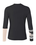 VAUDE Langarm Fahrrad-Shirt - MONVISO MERINO - Schwarz/Beige