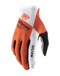 100% SPEEDLAB Langfinger-Fahrradhandschuhe - CELIUM - Orange/Weiß