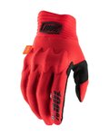 100% SPEEDLAB Langfinger-Fahrradhandschuhe - COGNITO D3O - Rot/Schwarz