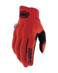 100% SPEEDLAB Langfinger-Fahrradhandschuhe - COGNITO SMART SHOCK - Rot