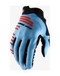 100% SPEEDLAB Langfinger-Fahrradhandschuhe - R-CORE - Hellblau/Rot