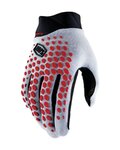 100% SPEEDLAB Langfinger-Fahrradhandschuhe - GEOMATIC - Grau/Rot