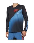 100% SPEEDLAB Langarm Fahrradtrikot für den Sommer - R-CORE-X - Schwarz/Blau