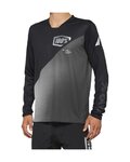 100% SPEEDLAB Langarm Fahrradtrikot für den Sommer - R-CORE-X - Schwarz/Grau