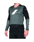 100% SPEEDLAB Langarm Fahrradtrikot für den Sommer - R-CORE X - Grau/Schwarz