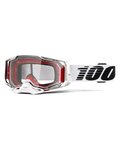 100% SPEEDLAB Fahrradsonnenbrille - ARMEGA - Weiß/Schwarz/Rot