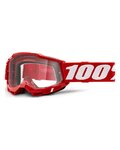 100% SPEEDLAB Fahrradsonnenbrille - ACCURI 2 - Rot/Weiß