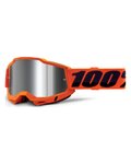 100% SPEEDLAB Fahrradsonnenbrille - ACCURI 2 - Orange/Schwarz/Silber