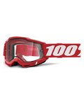 100% SPEEDLAB Fahrradsonnenbrille - ACCURI 2 ENDURO MTB - Rot/Weiß