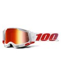 100% SPEEDLAB Fahrradsonnenbrille - RACECRAFT 2 - Weiß/Rot