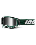 100% SPEEDLAB Fahrradsonnenbrille - RACECRAFT 2 - Grün/Weiß/Silber