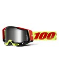 100% SPEEDLAB Fahrradsonnenbrille - RACECRAFT 2 - Gelb/Rot/Silber
