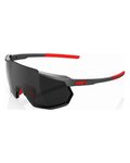 100% SPEEDLAB Fahrradsonnenbrille - RACETRAP 3.0 - Rot/Grau/Schwarz