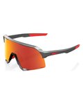 100% SPEEDLAB Fahrradsonnenbrille - S3™ - Grau/Rot
