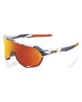 100% SPEEDLAB Fahrradsonnenbrille - S2 - Grau/Weiß/Rot
