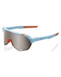 100% SPEEDLAB Fahrradsonnenbrille - S2 - Hellblau/Orange/Silber