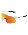 100% SPEEDLAB Fahrradsonnenbrille - SPEEDCRAFT - Weiß/Rot