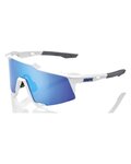 100% SPEEDLAB Fahrradsonnenbrille - SPEEDCRAFT - Weiß/Grau/Blau