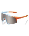 100% SPEEDLAB Fahrradsonnenbrille - SPEEDCRAFT - Orange/Hellblau/Silber