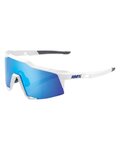 100% SPEEDLAB Fahrradsonnenbrille - SPEEDCRAFT - Weiß/Blau