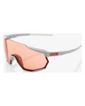 100% SPEEDLAB Fahrradsonnenbrille - RACETRAP - Grau/Orange