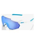 100% SPEEDLAB Fahrradsonnenbrille - RACETRAP - MOVISTAR TEAM - Weiß/Blau