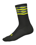 ALÉ Klassische Fahrradsocken - CALZA SPEEDFONDO H18 - Schwarz/Gelb