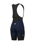 ALÉ Kurze Fahrradhose mit Trägern - OFF ROAD - GRAVEL STONES CARGO - Blau