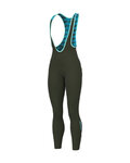 ALÉ Lange Fahrradhose mit Trägern - K-ATMO 2.0 KLIMATIK - Grün