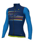 ALÉ Langarm Fahrradtrikot für den Winter - LOGO PR-S - Blau
