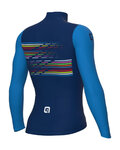 ALÉ Langarm Fahrradtrikot für den Winter - LOGO PR-S - Blau
