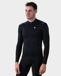 ALÉ Langarm Fahrradtrikot für den Winter - WARM RACE 2.0 R-EV1 - Schwarz