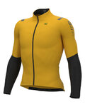 ALÉ Langarm Fahrradtrikot für den Winter - WARM RACE 2.0 R-EV1 - Gelb