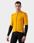 ALÉ Langarm Fahrradtrikot für den Winter - WARM RACE 2.0 R-EV1 - Gelb
