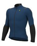 ALÉ Langarm Fahrradtrikot für den Winter - WARM RACE 2.0 R-EV1 - Blau/Schwarz