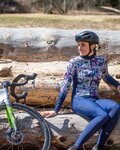 ALÉ Langarm Fahrradtrikot für den Winter - HIBISCUS PR-R - Blau/Weiß