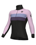 ALÉ Langarm Fahrradtrikot für den Winter - CHAOS OFF ROAD - GRAVEL - Lila/Schwarz