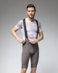 ALÉ Kurze Fahrradhose mit Trägern - MAGIC COLOUR PR-E - Braun