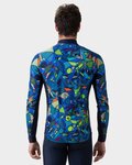 ALÉ Langarm Fahrradtrikot für den Winter - OVER PRAGMA - Blau/mehrfarbig