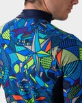 ALÉ Langarm Fahrradtrikot für den Winter - OVER PRAGMA - Blau/mehrfarbig