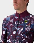 ALÉ Langarm Fahrradtrikot für den Winter - OVER PRAGMA - bordeaux/mehrfarbig