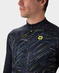 ALÉ Langarm Fahrradtrikot für den Winter - QUICK R-EV1 - Schwarz