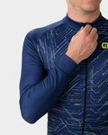 ALÉ Langarm Fahrradtrikot für den Winter - BYTE PRAGMA - Blau
