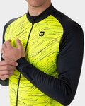 ALÉ Langarm Fahrradtrikot für den Winter - BYTE PRAGMA - Gelb/Schwarz