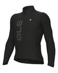 ALÉ Langarm Fahrradtrikot für den Winter - QUICK R-EV1 - Schwarz