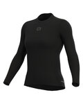 ALÉ Langarm Fahrradtrikot für den Winter - GRID INTIMO - Schwarz