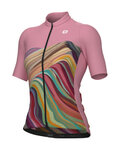 ALÉ Kurzarm Fahrradtrikot - PR-E RAINBOW - Rosa