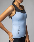 ALÉ Ärmelloses Fahrradtrikot - COLOR BLOCK PRAGMA - Hellblau/Schwarz