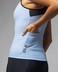 ALÉ Ärmelloses Fahrradtrikot - COLOR BLOCK PRAGMA - Hellblau/Schwarz