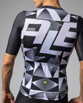 ALÉ Kurzarm Fahrradtrikot - MULTIVERSO PR-E - Schwarz/Weiß